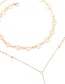 Fashion Gold Color Pure Color Decorated Long Necklace