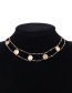 Fashion Silver Color Hollow Out Decorated Double-layer Choker