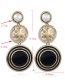 Fashion Gold Color+black Color-matching Decorated Earrings
