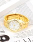 Fashion Gold Color+black Letter Pattern Decorated Watch