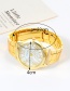 Fashion Gold Color+white Letter Pattern Decorated Watch