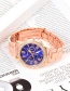 Fashion Sapphire Blue Diamond Decorated Round Dial Watch