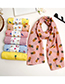 Lovely Orange Pineapple Pattern Decorated Child Scarf(1-12 Years Old)