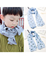 Lovely Blue Pineapple Pattern Decorated Child Scarf(1-12 Years Old)