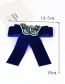 Fashion Sapphire Blue Butterfly Decorated Bowknot Shape Brooch