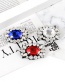 Fashion Red Full Diamond Decorated Simple Brooch