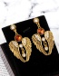 Fashion Champagne Wings Pendant Decorated Simple Earrings