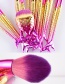 Fashion Purple+pink Mermaid Shape Decorated Brush (1pc)