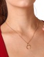 Fashion Silver Color Moon Shape Decorated Necklace