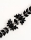 Fashion Black Diamond Decorated Double Layer Choker