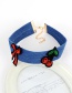 Fashion Blue Embroidery Cherry Decorated Choker