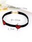 Fashion Red+black Love Pattern Decorated Simple Choker