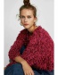 Trendy Red Pure Color Decorated Long Sleeves Sweater