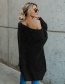 Fashion Black Pure Color Decorated Long Sleeves Sweater