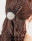 Lovely Khaki Pearl&ball Decorated Double Layer Hair Band