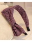 Lovely Dark Coffee Bowknot Shape Decorated Pure Color Hair Hoop