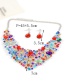 Elegant Red Hollow Out Decorated Jewelry Sets