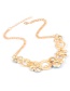 Fashion Gold Color Round Shape Decorated Hollow Out Jewelry Sets