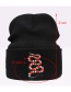 Fashion Blac+red Embroidery Snake Decorated Hat