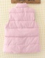 Fashion Pink Pure Color Decorated Waistcoat