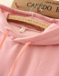 Fashion Pink Letter Decorated Long Hoodie