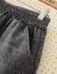 Fashion Dark Gray Square Pattern Decorated Shorts