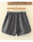 Fashion Black Square Pattern Decorated Shorts