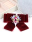 Elegant Multi-color Round Shape Diamond Decorated Brooch