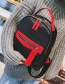 Fashion Red Color-matching Decorated Backpack