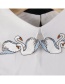 Elegant White Swan Pattern Decorated Fake Collar