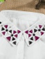 Elegant White Triangle Shape Decorated Fake Collar