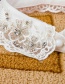 Elegant White Flower Shape Decorated Lace Fake Collar