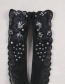 Fashion Black Leaf Shape Decorated Lace Fake Collar