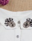 Fashion White Oval Shape Decorated Fake Collar