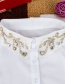 Fashion White Oval Shape Diamond Decorated Fake Collar