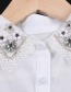 Fashion White Flower Shape Decorated Lace Fake Collar