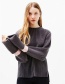 Fashion Dark Gray Color-matching Decorated Sweater