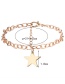 Elegnt Gold Color Star Shape Decorated Bracelet
