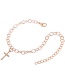 Elegnt Gold Color Cross Shape Decorated Bracelet