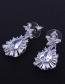 Elegant Silver Color Oval Shape Diamond Decorated Jewelry Sets