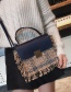 Elegant Blue Tassel Decorated Bag