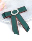 Elegant Green+red Round Shape Decorated Brooch