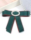 Elegant Green+red Round Shape Decorated Brooch