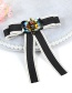 Elegant Black+white Bee Shape Decorated Bow-tie