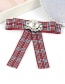Elegant Red Oval Shape Diamond Decorated Bow-tie