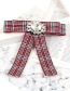 Elegant Red Oval Shape Diamond Decorated Bow-tie