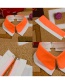 Fashion Orange Color Matching Decorated Fake Collar