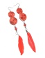 Fashion Black Pure Color Decorated Earrings
