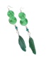 Fashion Green Pure Color Decorated Earrings