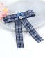 Elegant Navy+white Color-matching Decorated Bowknot Brooch